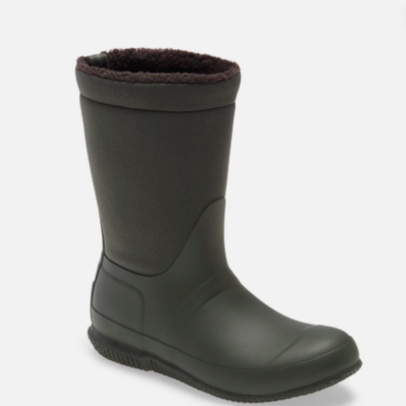 Hunter Original Women's Insulated Slipper Boot Dark Olive Green Size 5 $145 - Picture 1 of 12